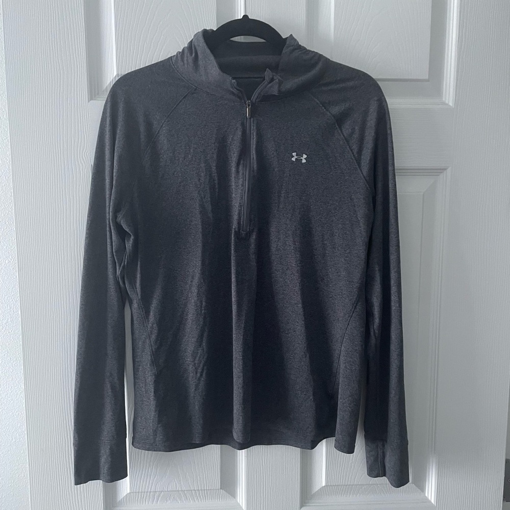 Under Armour Charcoal Long-Sleeved Quarter Zip